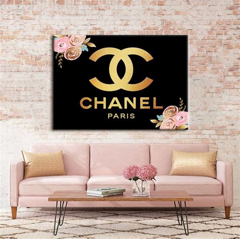 chanel framed poster|Chanel picture wall art.